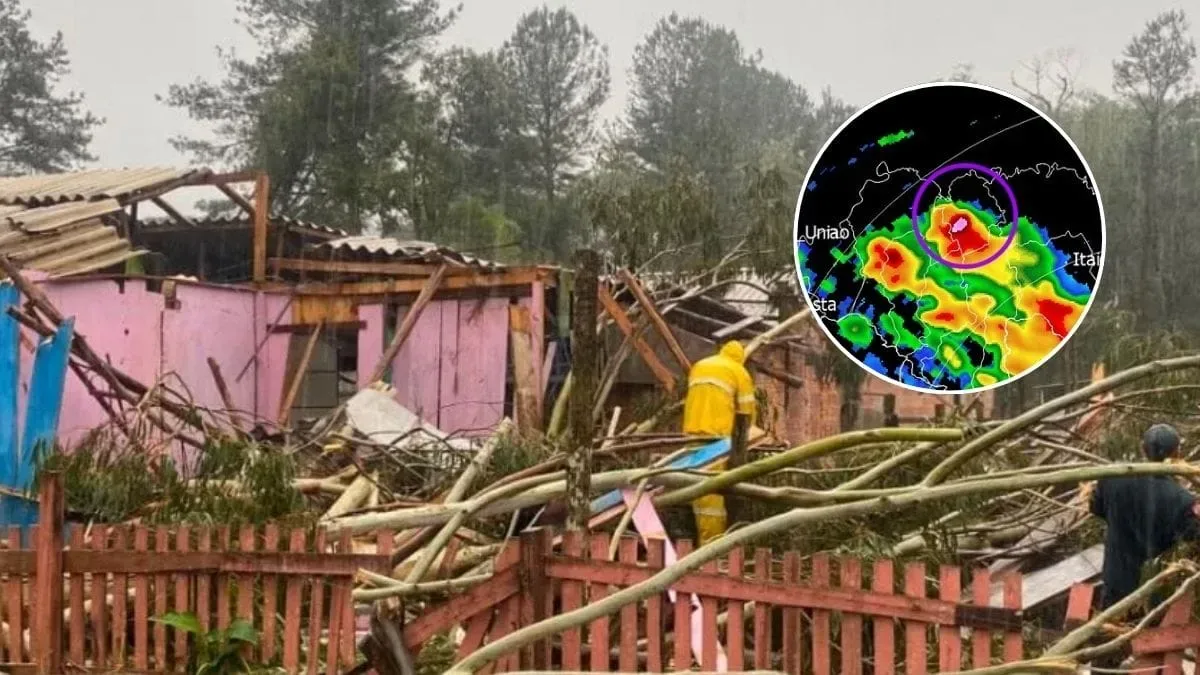 Rastro dos danos leva Defesa Civil a identificar tornado em Três Barras
