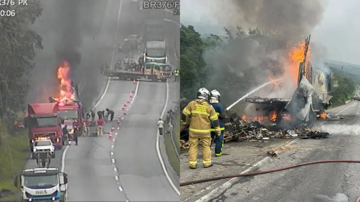 Fogo retorna à carga de carreta e exige novo combate na BR-376