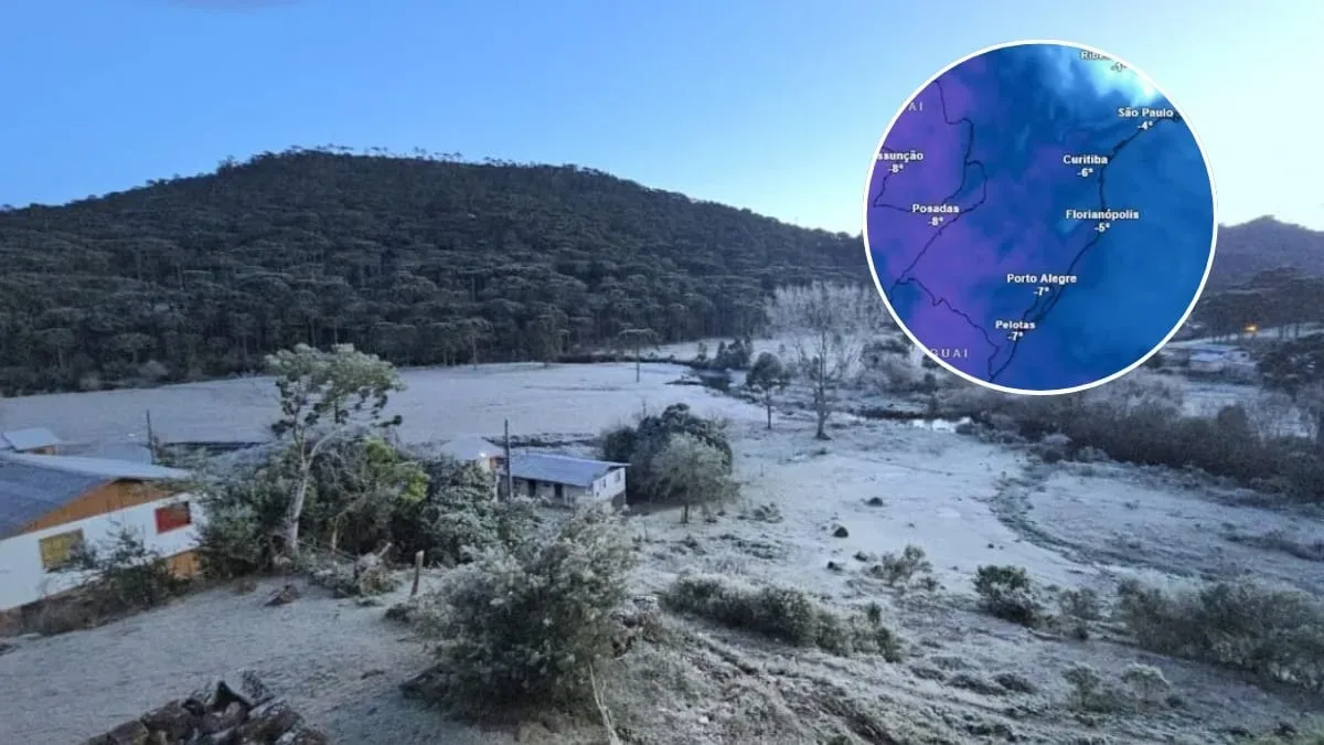 Frio intenso deve avançar por Santa Catarina e durar até o fim da semana