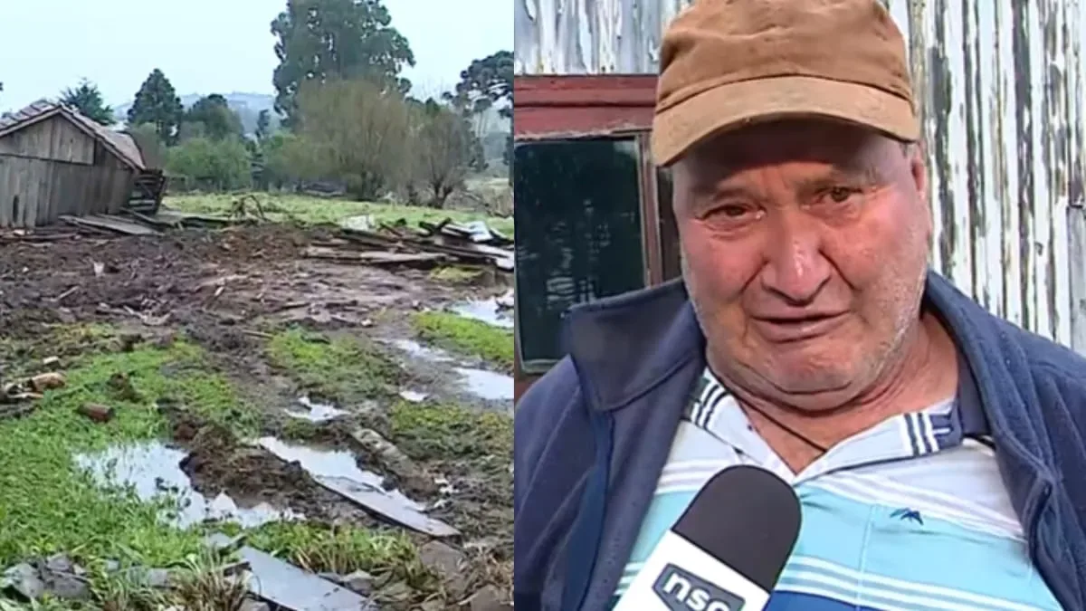 Comerciante perde armazém após tempestades na Serra catarinense