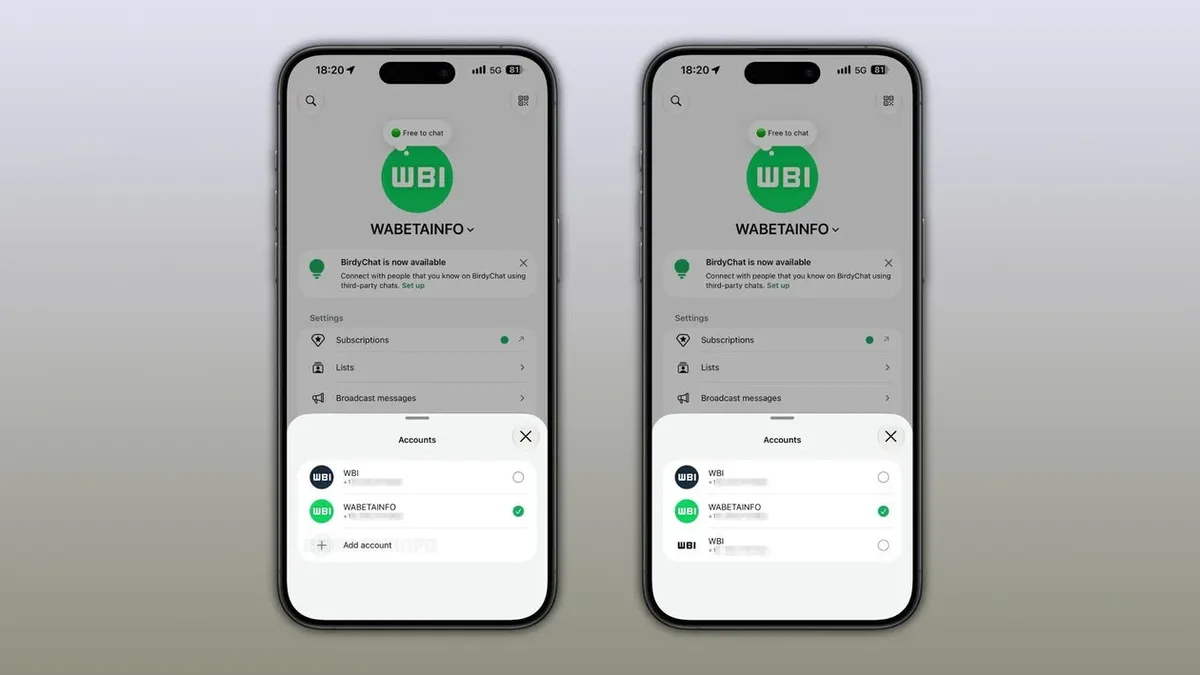 WhatsApp avalia terceira conta e mudanças visuais compartilhadas nas conversas