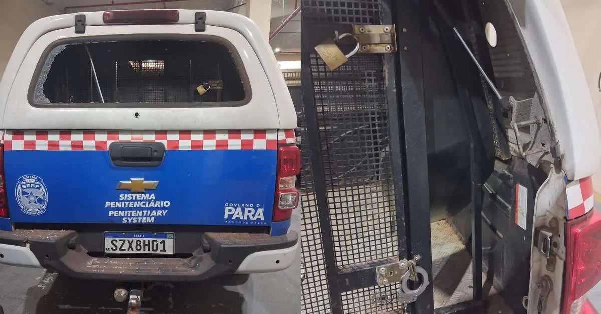 Dois presos tentam escapar de viatura durante chegada ao fórum em Belém
