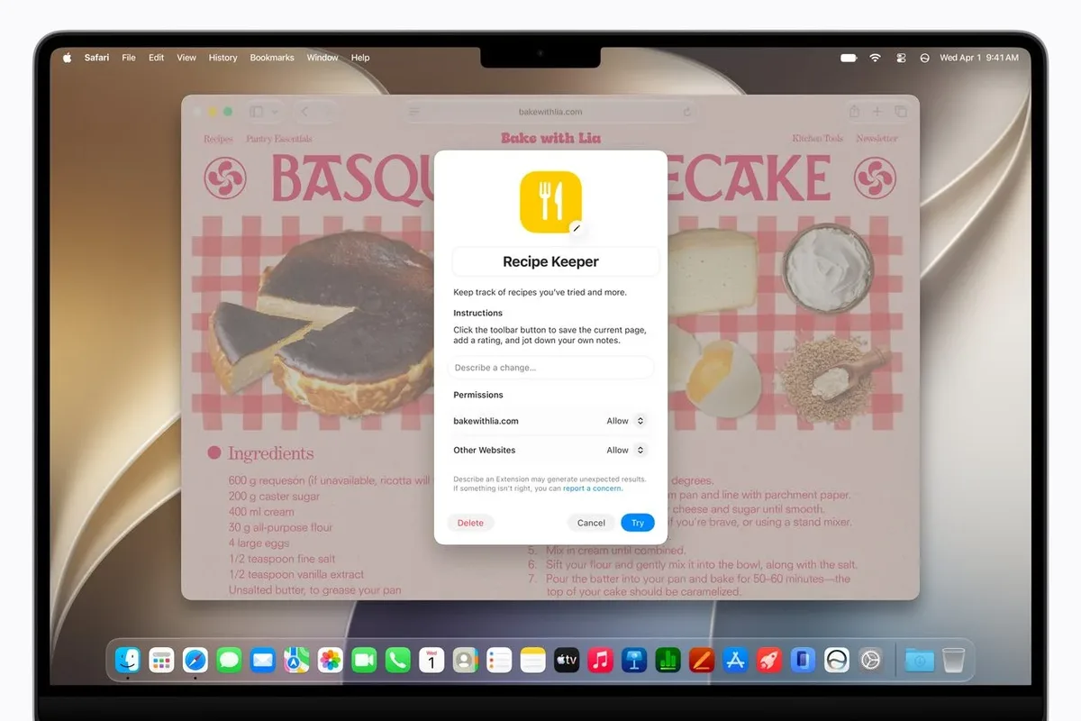 Safari ganha recurso para montar extensões personalizadas por descrição