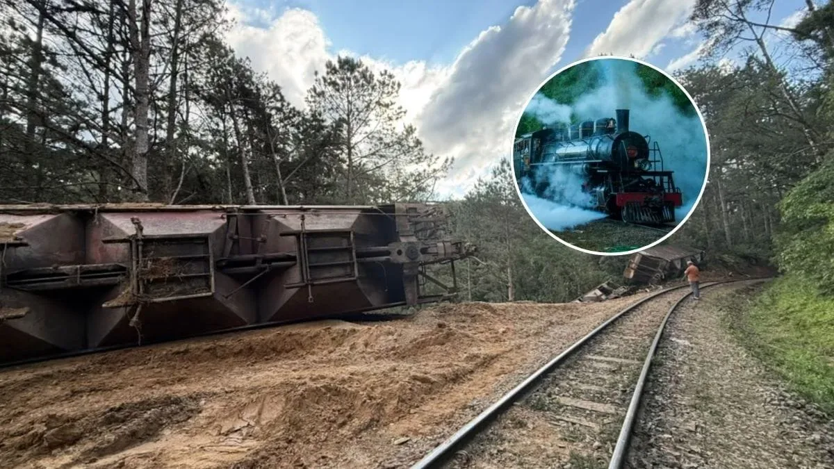 Passeio do Trem da Serra do Mar é suspenso após descarrilamento em Corupá