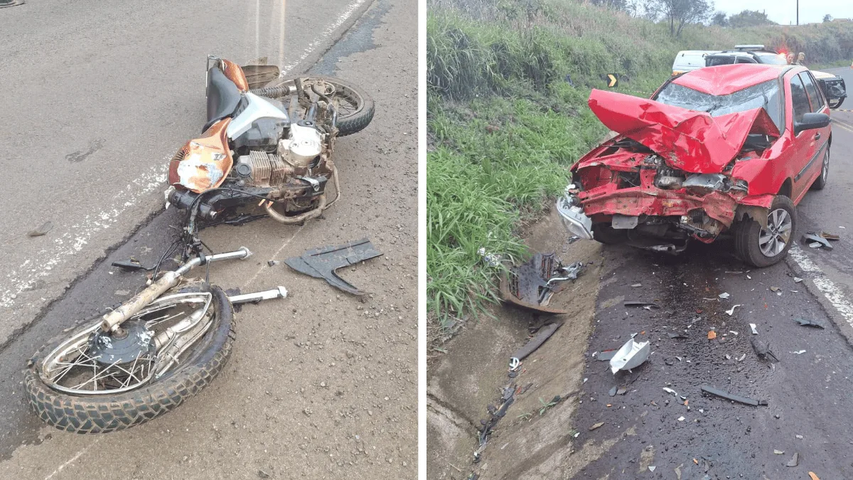 PMRv aponta motociclista como responsável por acidente fatal em Romelândia