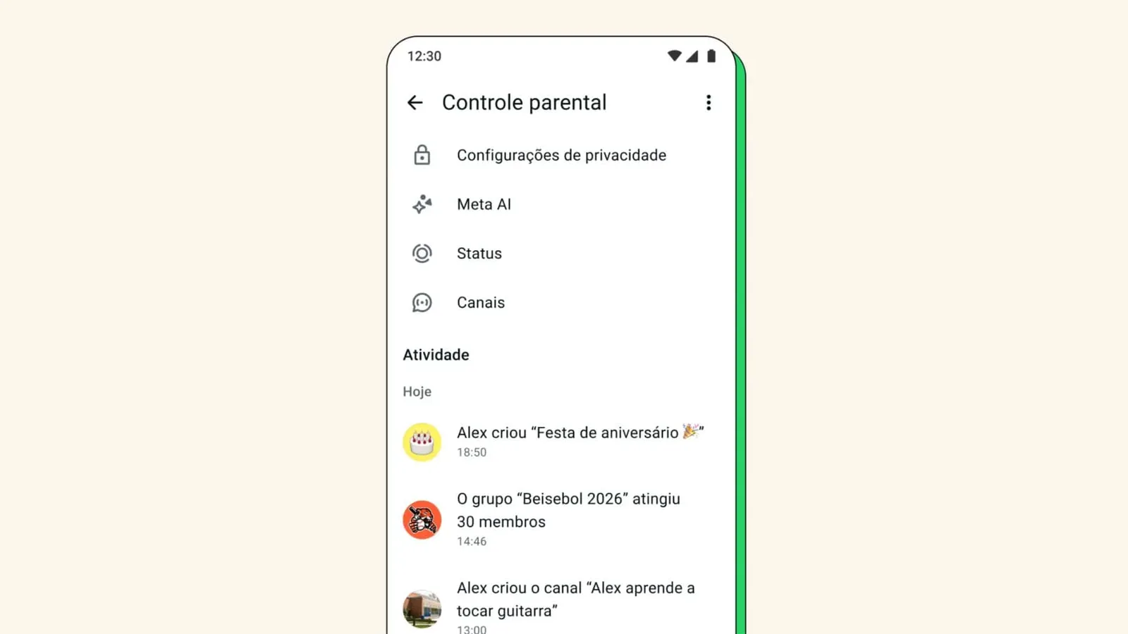 Famílias poderão definir limites para canais e Meta AI no WhatsApp de adolescentes