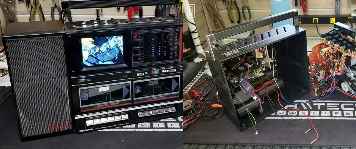 Boombox com rádio e toca-fitas é transformado em computador de alta capacidade
