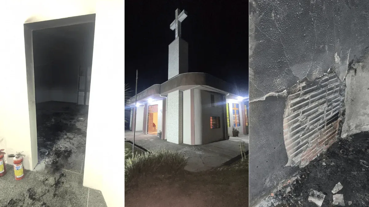 Fogo fica limitado à sacristia da Paróquia São Cristóvão, em Lages