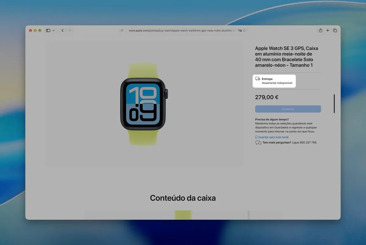 Apple Watch SE 3 some da loja online em vários países antes de evento