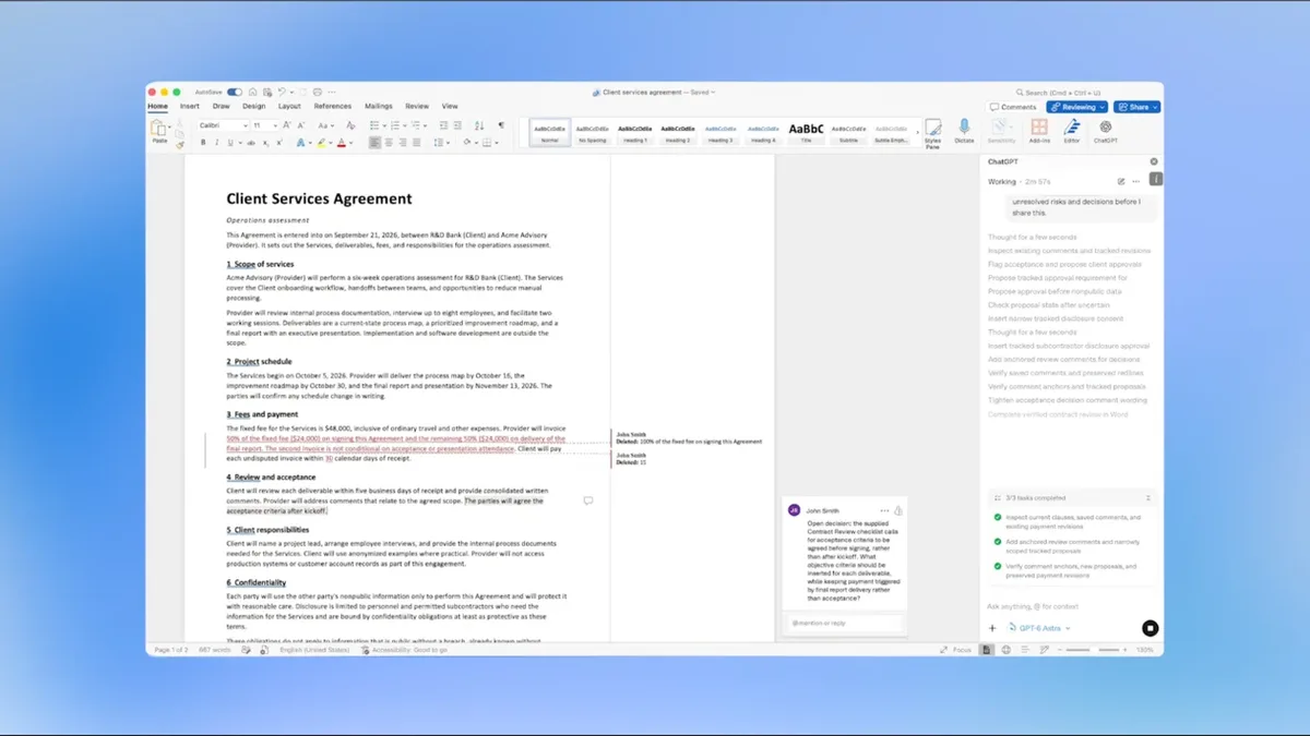 Atualizações do ChatGPT levam recursos a Word, Chrome e plugins