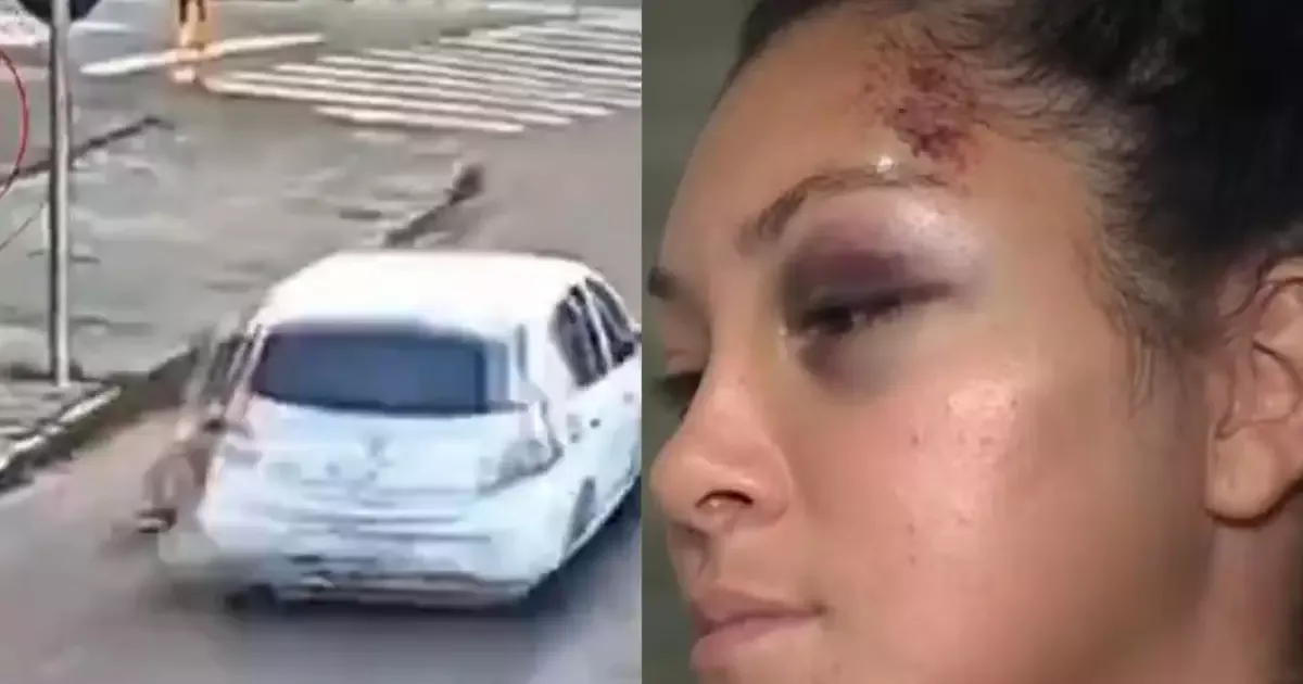 Adolescente fica ferida após ser arrastada por carro de aplicativo em Tremembé