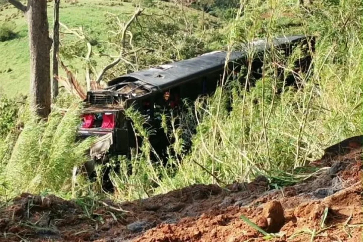 Ônibus cai em ribanceira e deixa cinco mortos em Cruzeiro (SP)