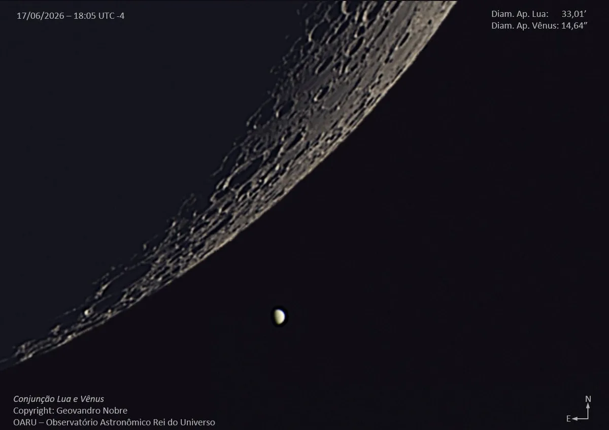 Lua encobre Vênus em evento visível apenas em parte da Terra