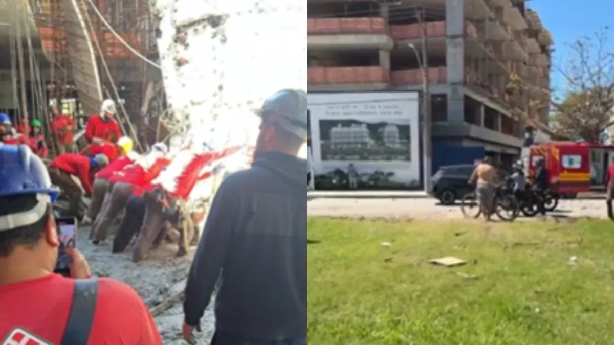 Laje cede durante concretagem e deixa um morto em Florianópolis