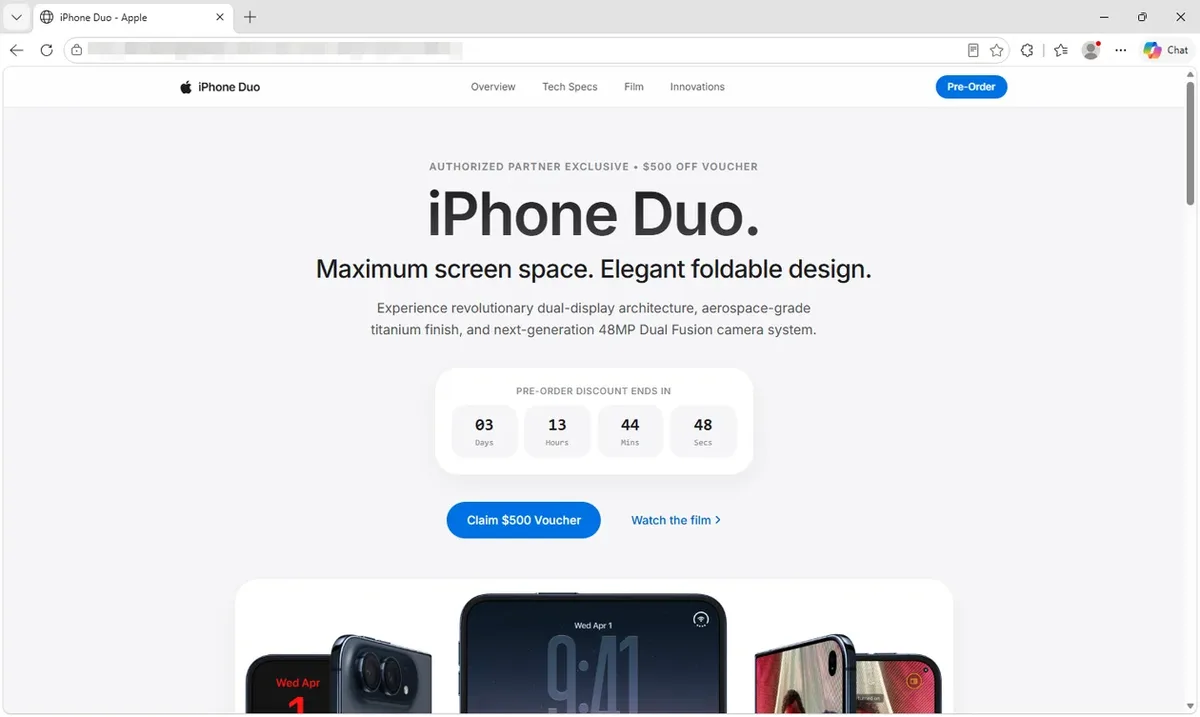 Golpe usa falsa pré-venda do iPhone Duo para atacar iPhones desatualizados