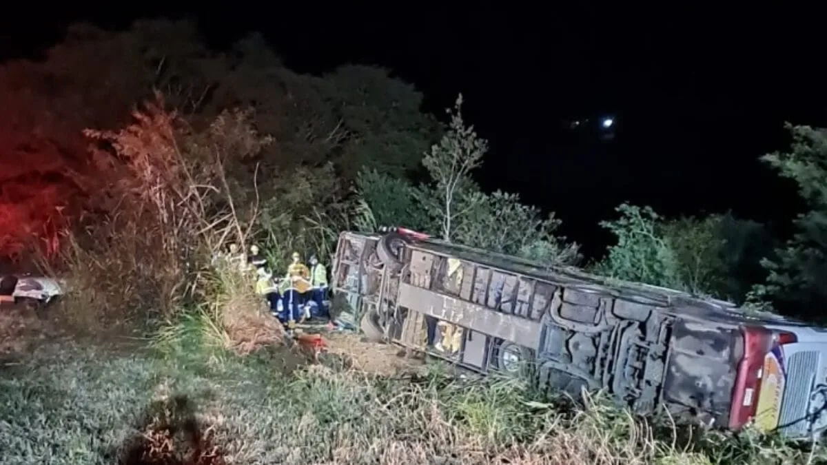 Investigação aponta velocidade acima do limite em acidente com ônibus na SC-492