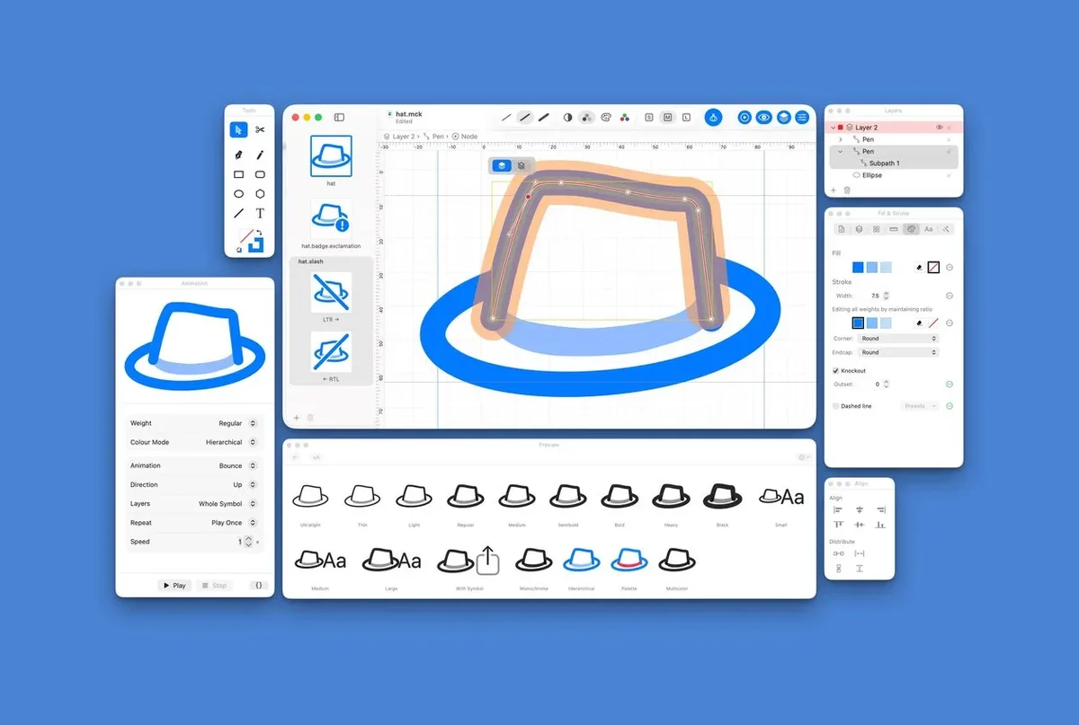McKinley reúne criação e exportação de símbolos da Apple no macOS