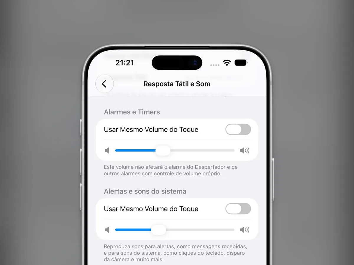 iOS 27 libera ajustes separados para sons do iPhone