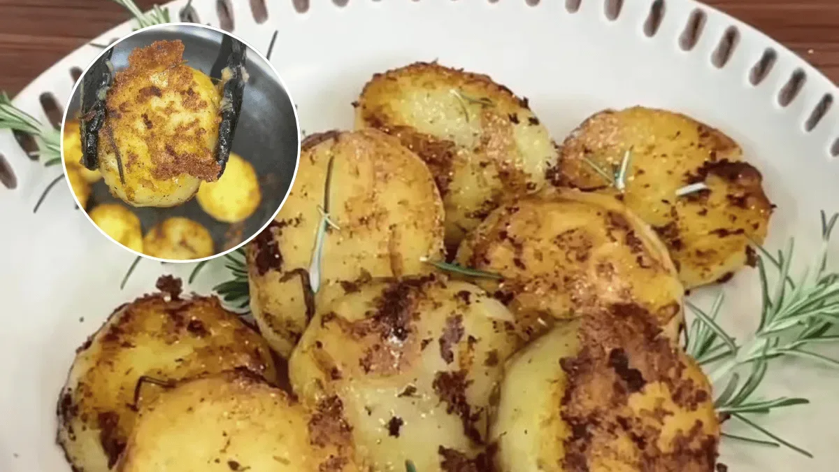 Batata na frigideira ganha dourado sem perder maciez no centro