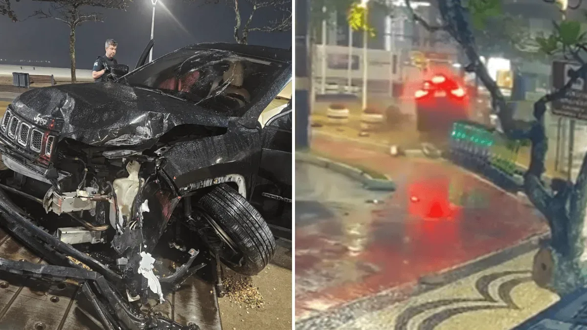 Motorista é autuada por embriaguez após bater Jeep em avenida