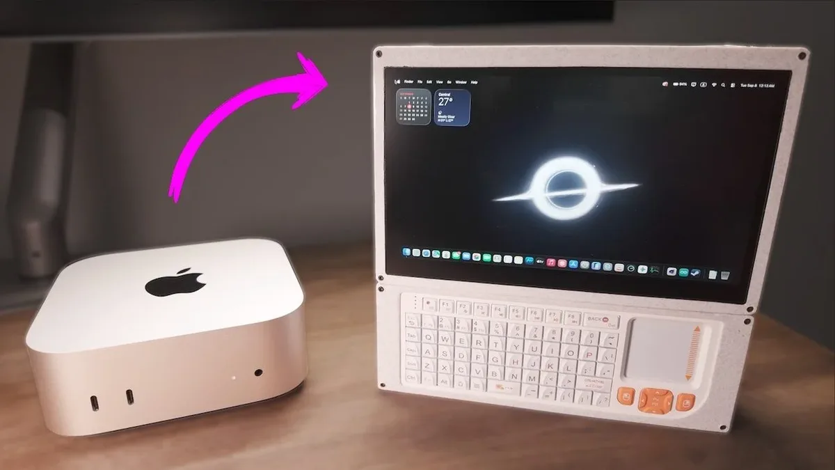 Projeto transforma Mac mini M4 em portátil com bateria e suporte a Joy-Cons