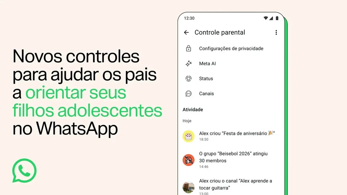 WhatsApp amplia opções para supervisão de contas de adolescentes