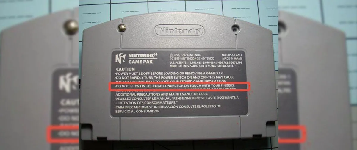 Aviso da Nintendo contra sopro em cartuchos passa despercebido por jogadores