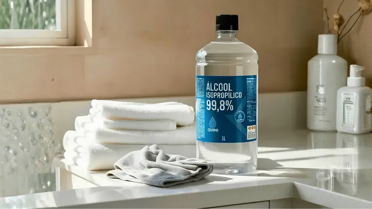 Álcool isopropílico pode ajudar na limpeza, mas exige cuidado com materiais