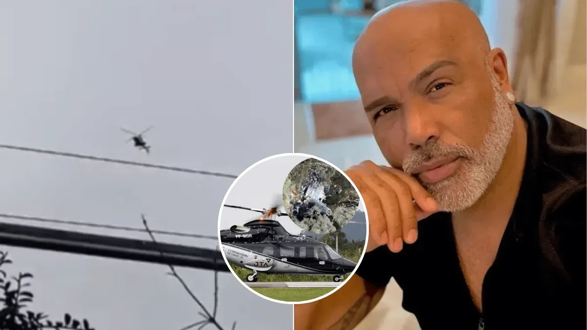 Drones mapeiam destroços de helicóptero que caiu em Urubici