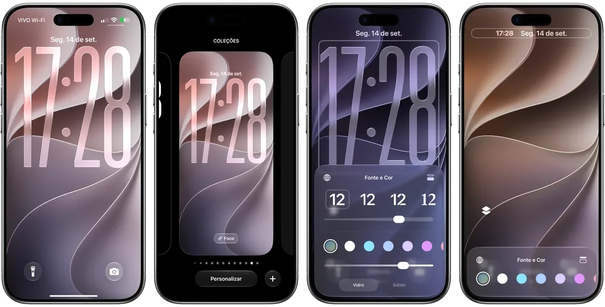 iOS 27 permite colocar o relógio do iPhone ao lado da data