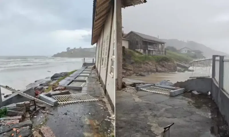 Meteotsunami provoca danos no litoral de Santa Catarina, diz Defesa Civil